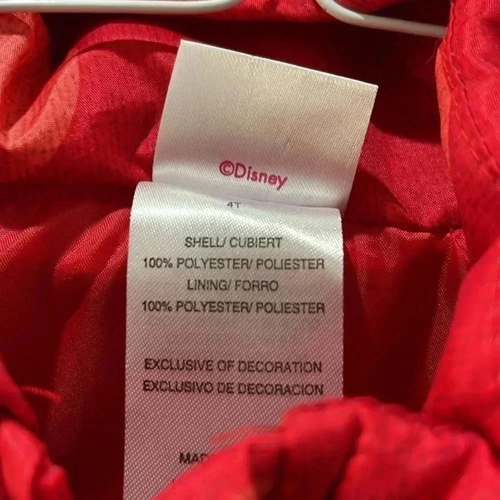 Disney Minnie Mouse hooded vest red 4T - Picture 5 of 7